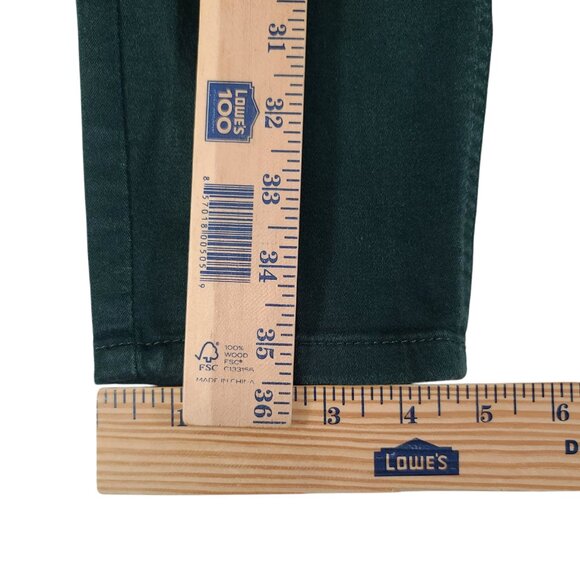 Democracy Ab Technology Stretchy Skinny Jeans Women 8 32x28 Forest Green - Picture 13 of 13